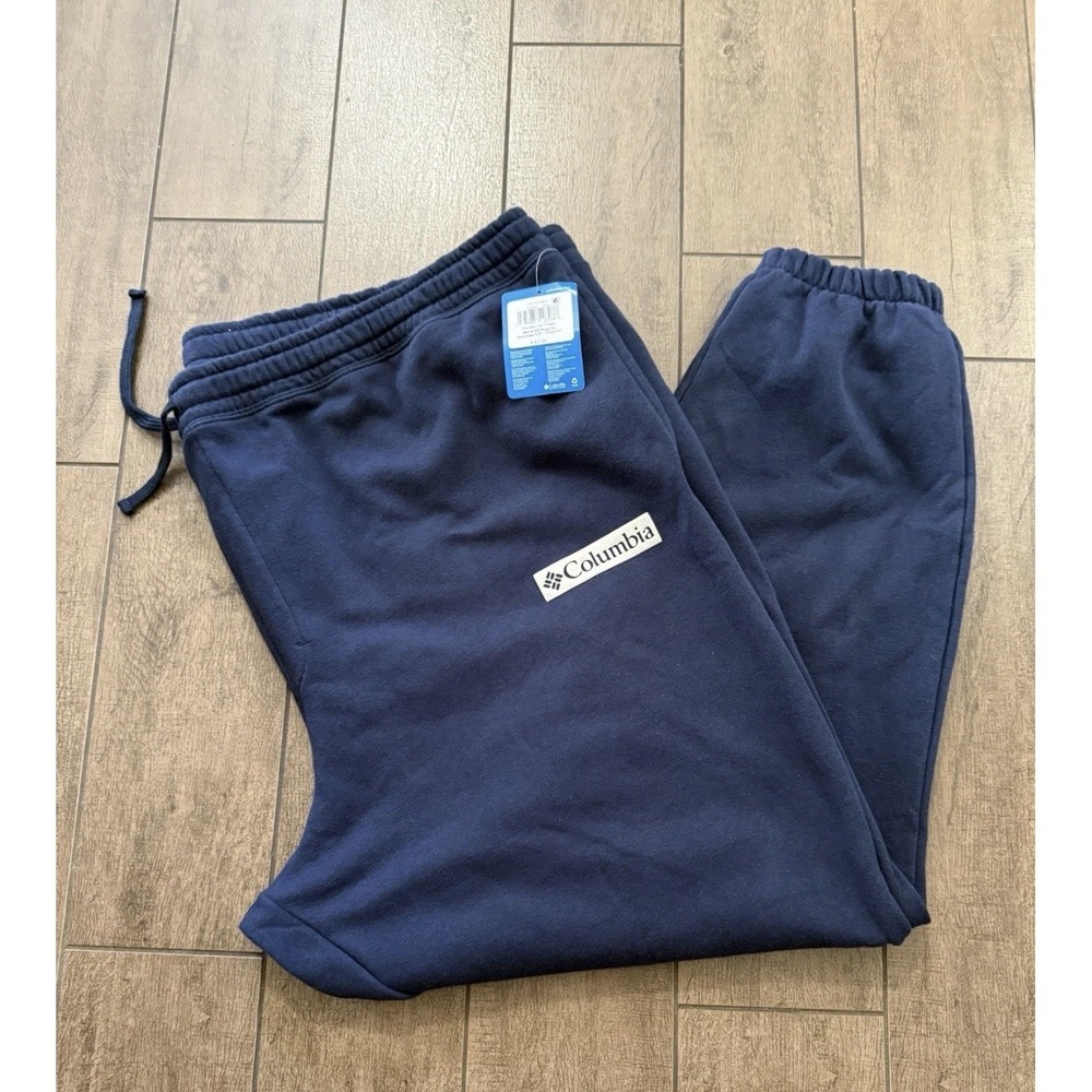 *NWT* Men's Size 6XL Columbia Trek Cotton Blend Athletic Joggers w/ Pockets Navy